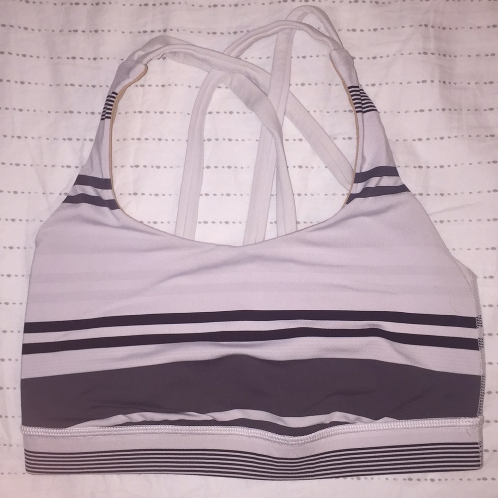 Lululemon strapy bra striped Sports bra size 2/4